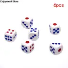 Прозрачные белые акриловые кости для питья, 6 шт., 10 мм, горячая Распродажа