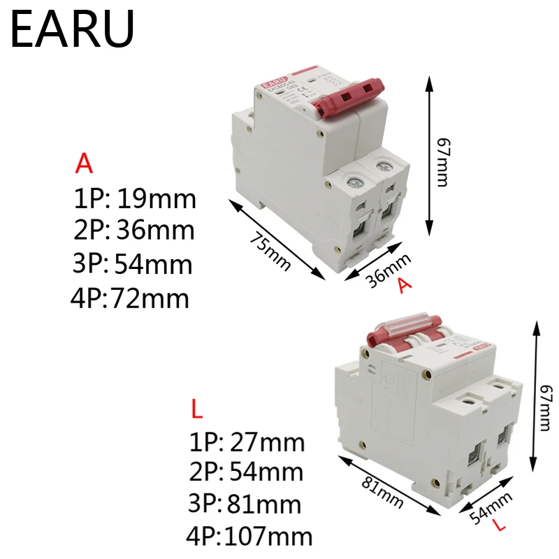 Мини автоматический выключатель на солнечной батарее 1000 В 1P 2P 3P 4P|Автоматические