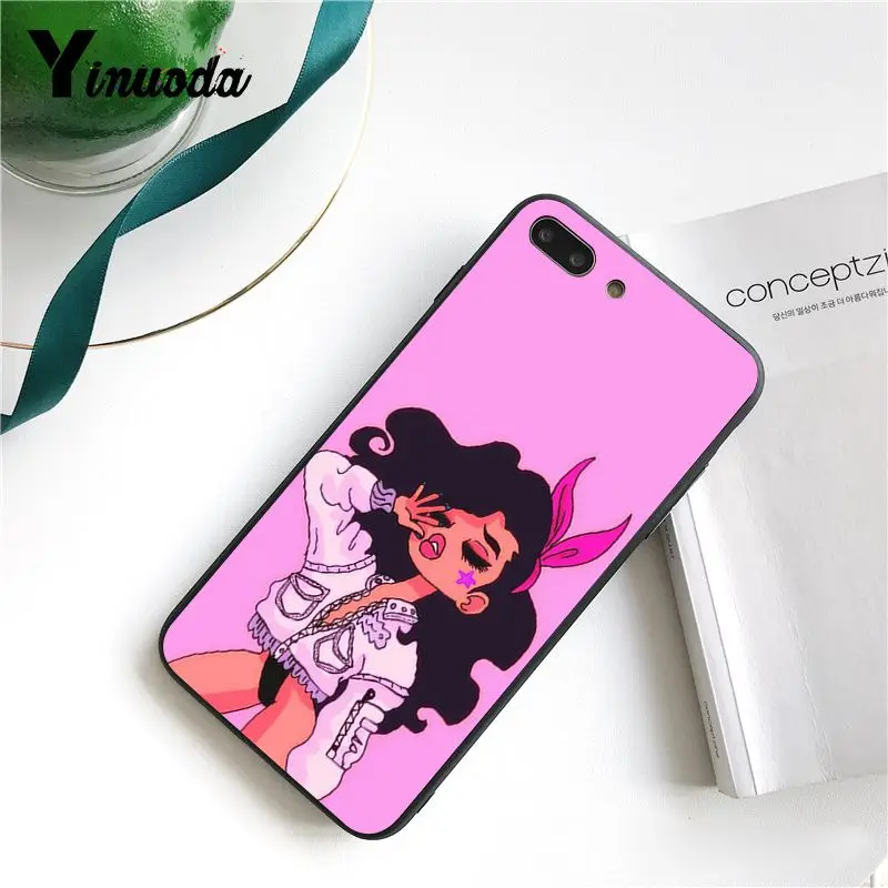 Yinuoda меланин наклейка поппин Aba queen черная девушка Coque Оболочка Чехол для телефона