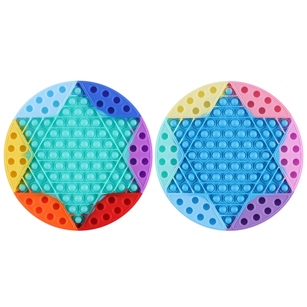 

New Checkerboard Push Bubble Fingertip Toys Anti-Stress Stress Reliever Squeeze Adults Children Sensory Decompression Toys#20