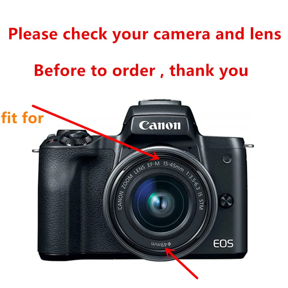 49 мм регулируемый нейтральный светофильтр для Canon EOS M5 M6 II M10 M50 M100 M200 с объективом