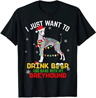 

I Want Drink Beer My Greyhound Dog рождесветильник ка Рождество 2020 футболка