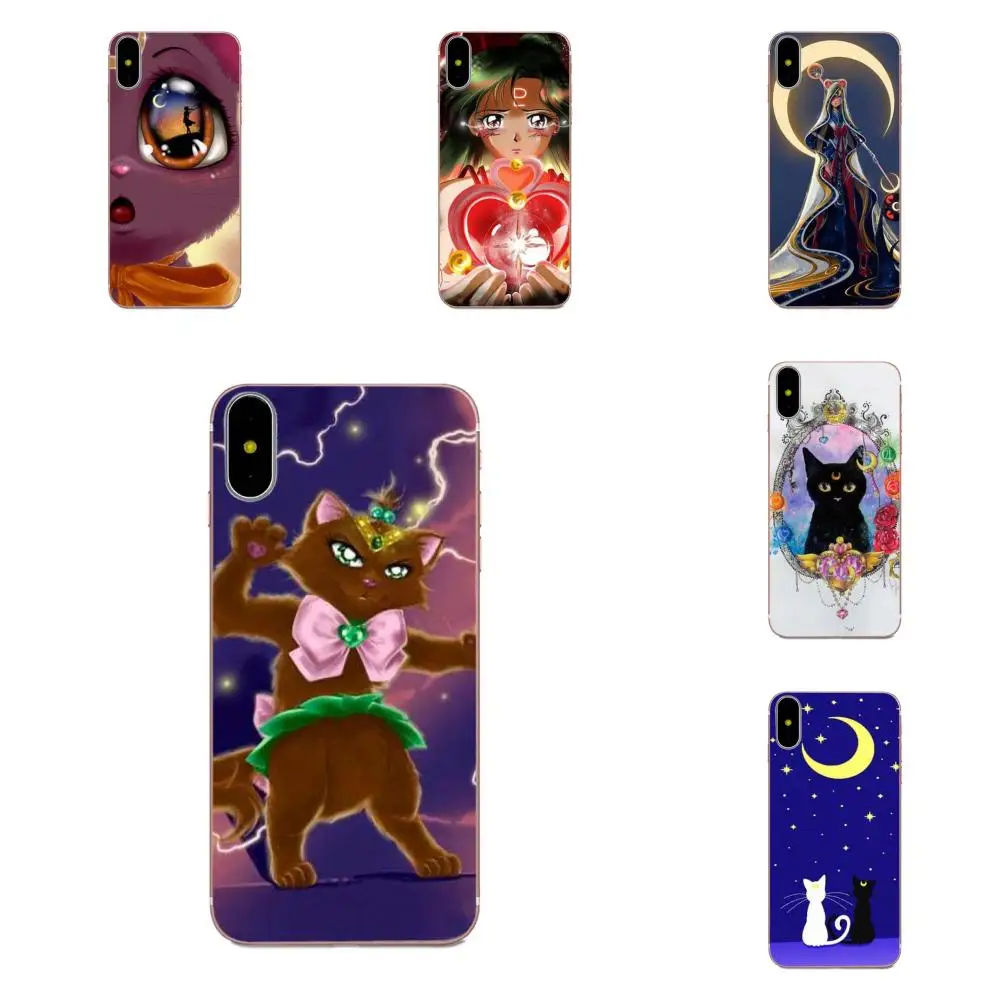 Мягкий чехол для мобильного телефона Sailor Moon And Cat Galaxy Alpha Note 10 Pro A10 A20 A20E A30 A40 A50 A60 A70