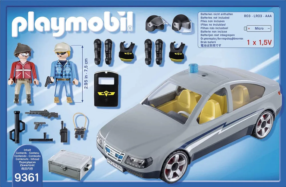 

Playmobil Car model simulation toy special police ornament boy police car building block Children Toy Birthday Gift