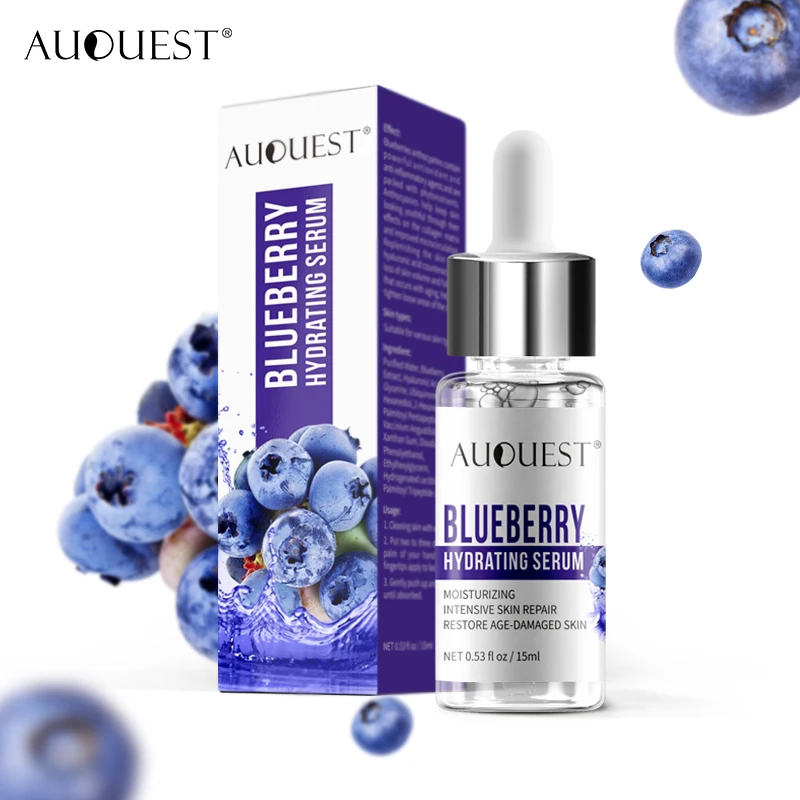 

Blueberry Hydrating Face Serum Anti Wrinkle Intensive Skin Repair Moisturizing Shrink Pores Tighten Firming Skin Facial Care15ml