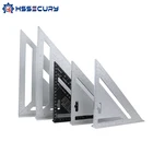 Линейка треугольная 7 дюймов, транспортир из алюминиевого сплава, метрическая, квадратная, для строительства, конструирования