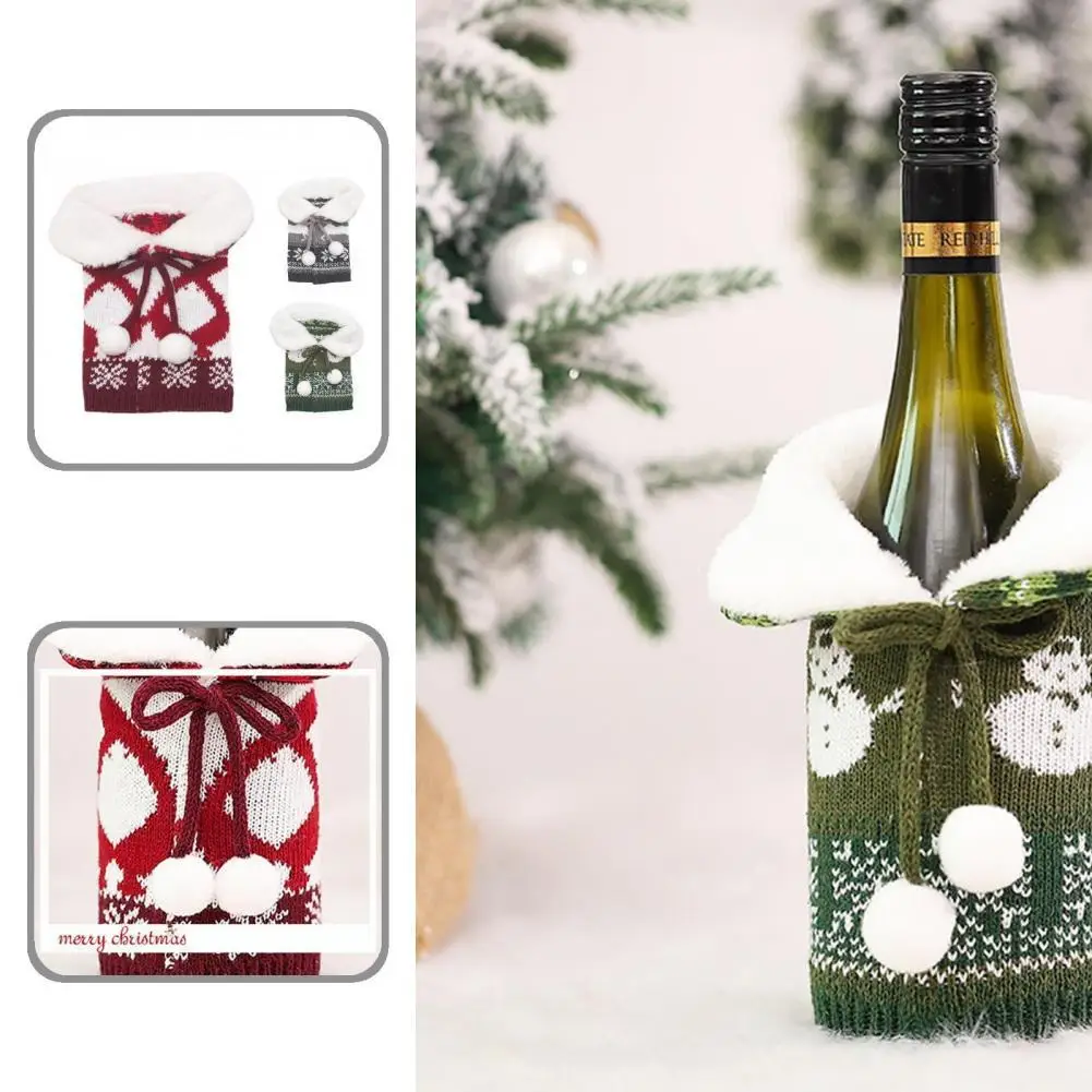 

Tear Resistant Smooth Surface Xmas Party Wine Bottle Cover for Party