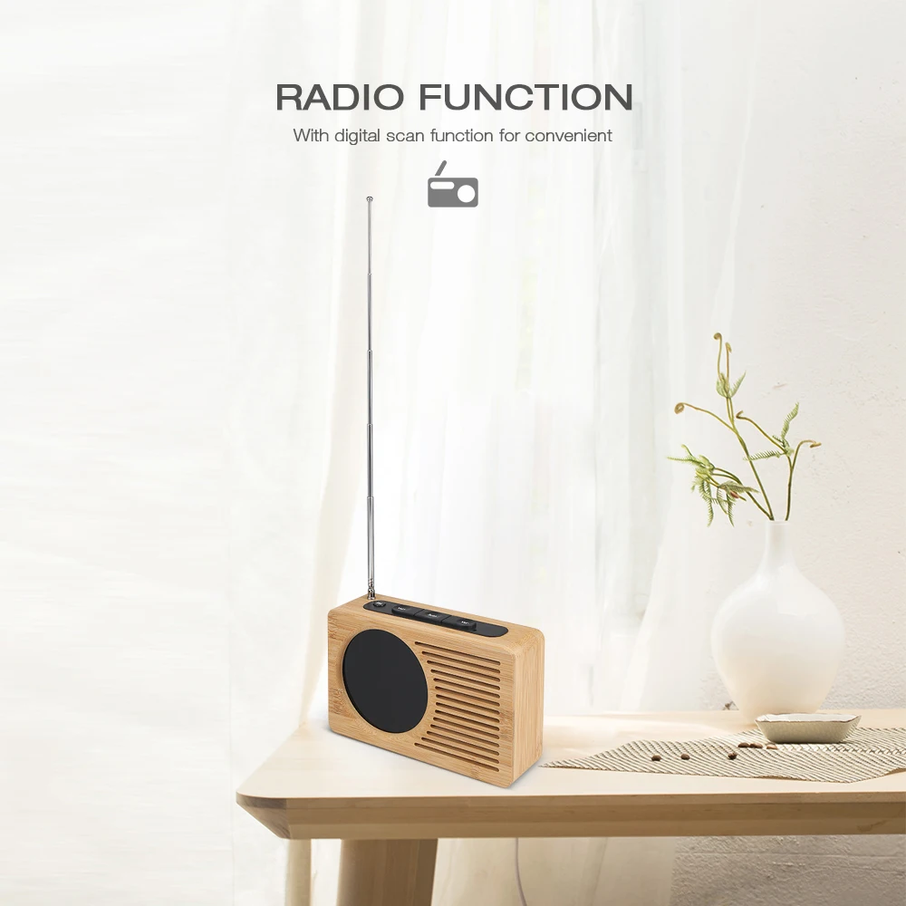 Цифровой fm-радио будильник светодиодный Бамбук 12 h/24 h Регулируемый свет для дома спальни офиса Настольные часы таймер USB кабель будильник часы