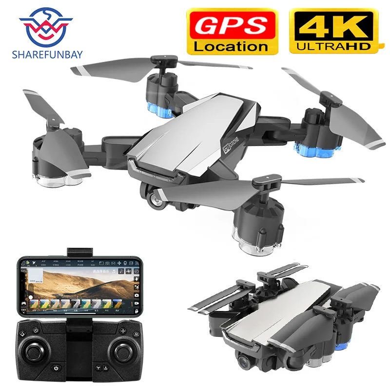 Дрон gps HD 4K 1080P 5G Wi Fi видео передача высота держится в полете течение 20 минут с