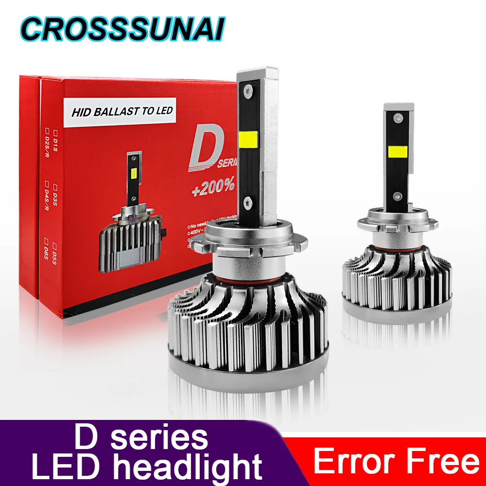 

Canbus Car LED Headlight Bulbs No Error Free D1S D2S D2R D3S D4S D4R Auto LED Headlamp For HID Xenon Lights 45W 5000LM 6000K 12V