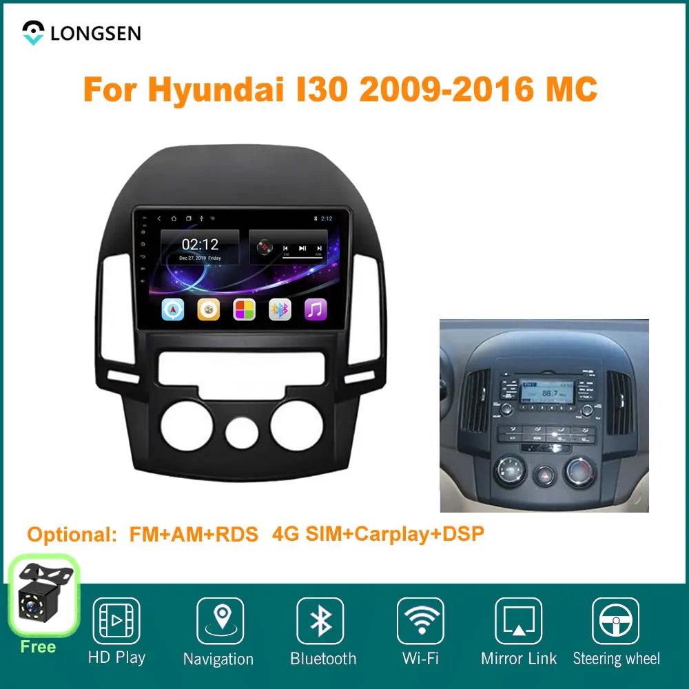 9 &quotAndroid 10 для Hyundai I30 2009 2010 2011 2012 2013 2014 2016 MC мультимедийный видео GPS-навигатор
