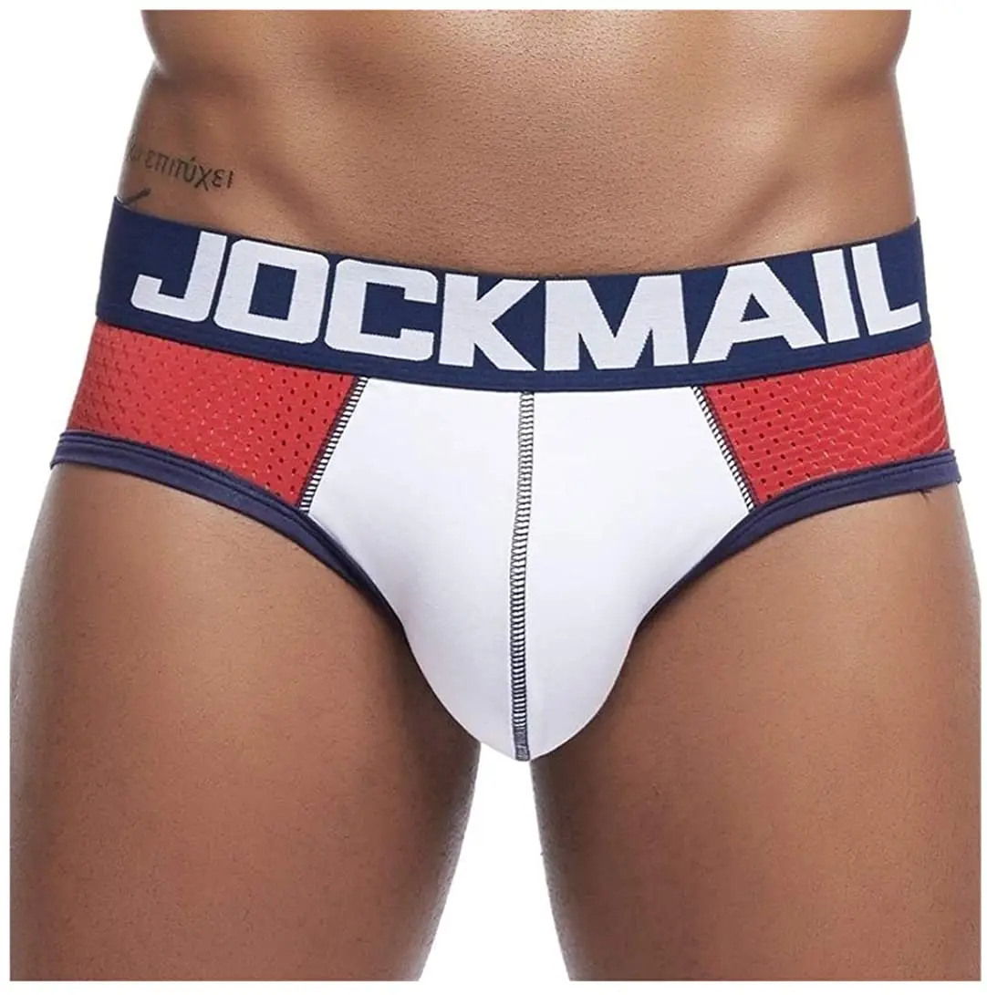 JOCKMAIL Brand Mens Underwear Sexy Men Briefs Cotton 4-Pack Slip Cueca Male Panties Underpants Briefs Gay Pants Mesh Comfortable