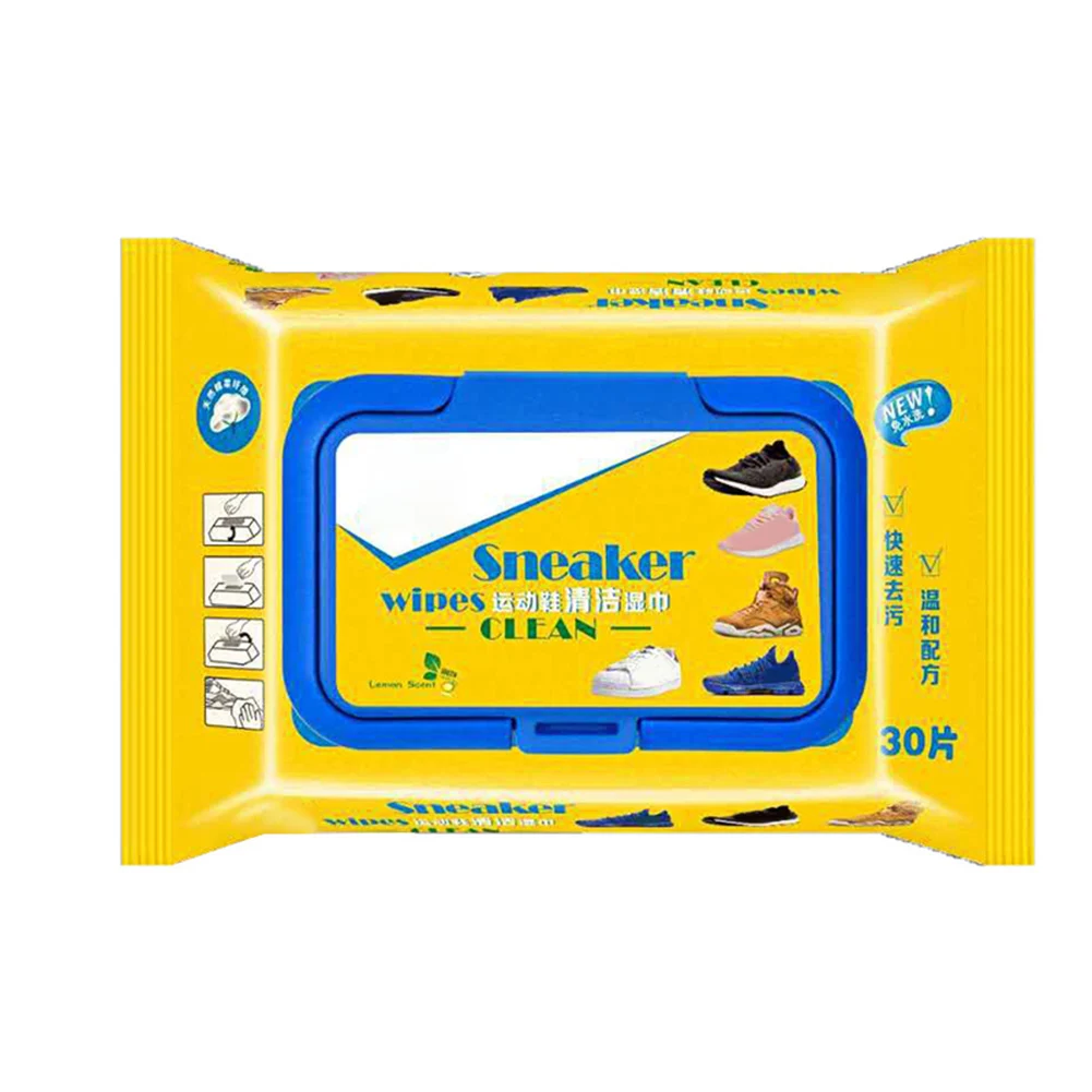 30 шт. путешествия Портативный одноразовые кроссовки Очищающие Влажные Салфетки