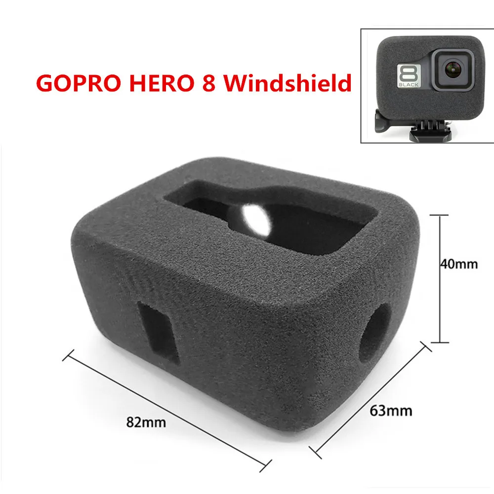 

Чехол Windslayer для GoPro Hero 8 черный пенопластовый чехол для ветрового стекла с шумоподавлением для Go Pro 8 аксессуары для камеры
