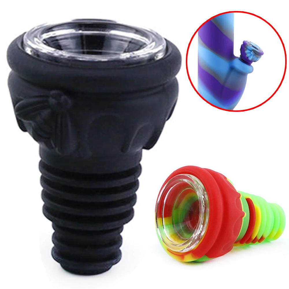 

30Pcs Silicone Shisha Bowls High Temperature Resistance Glass Hookah Bowls For Chicha Tobacco Paste Pipe Smoking Accessories