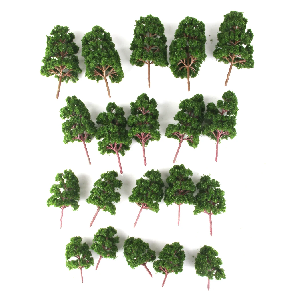 

20 Lot Landscape Model Trees for HO N Scale Model Railway Street Layout