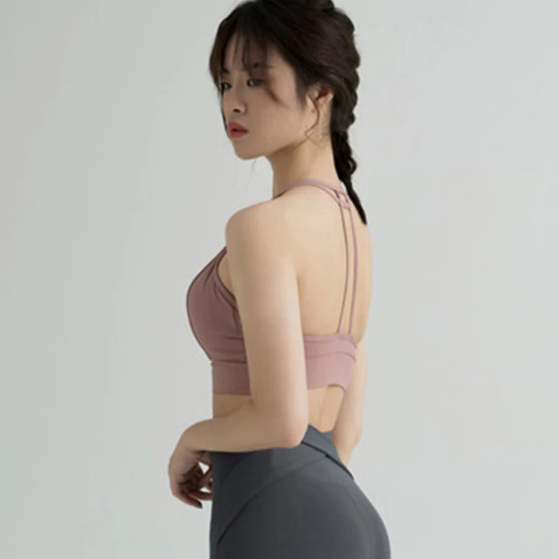 Женская одежда для бега спортивные бюстгальтеры с бретельками на спине