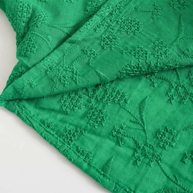 

PUWD Oversize Women V Neck Bow Lace Blouse 2021 Summer Fashion Ladies Casual Vintage Loose Shirt Female Embroidery Short Shirt