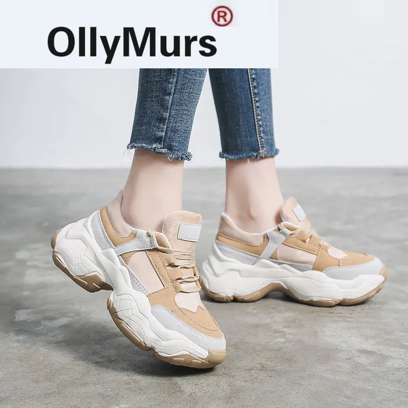 

High Quality Trainers Women's Platform Sneakers Women Shoes Breathable Casual Women Running Chunky Sneakers f366