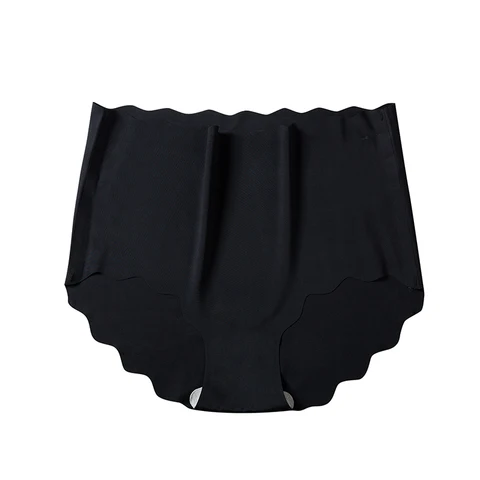 1pcs High Rise Seamless Panties For Woman Underwear Briefs Wave Solid Everyday Female Panties For Ladies Intimates BANNIROU