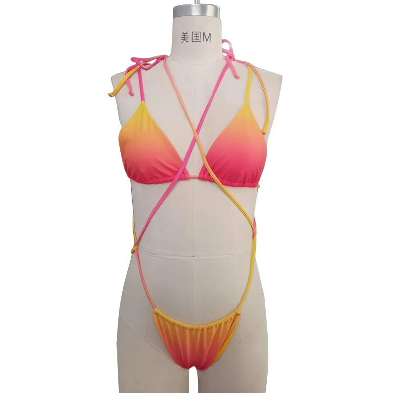 

Sexy Tethered Swimwear Dazzling Three-point Bikini Girl Bikini