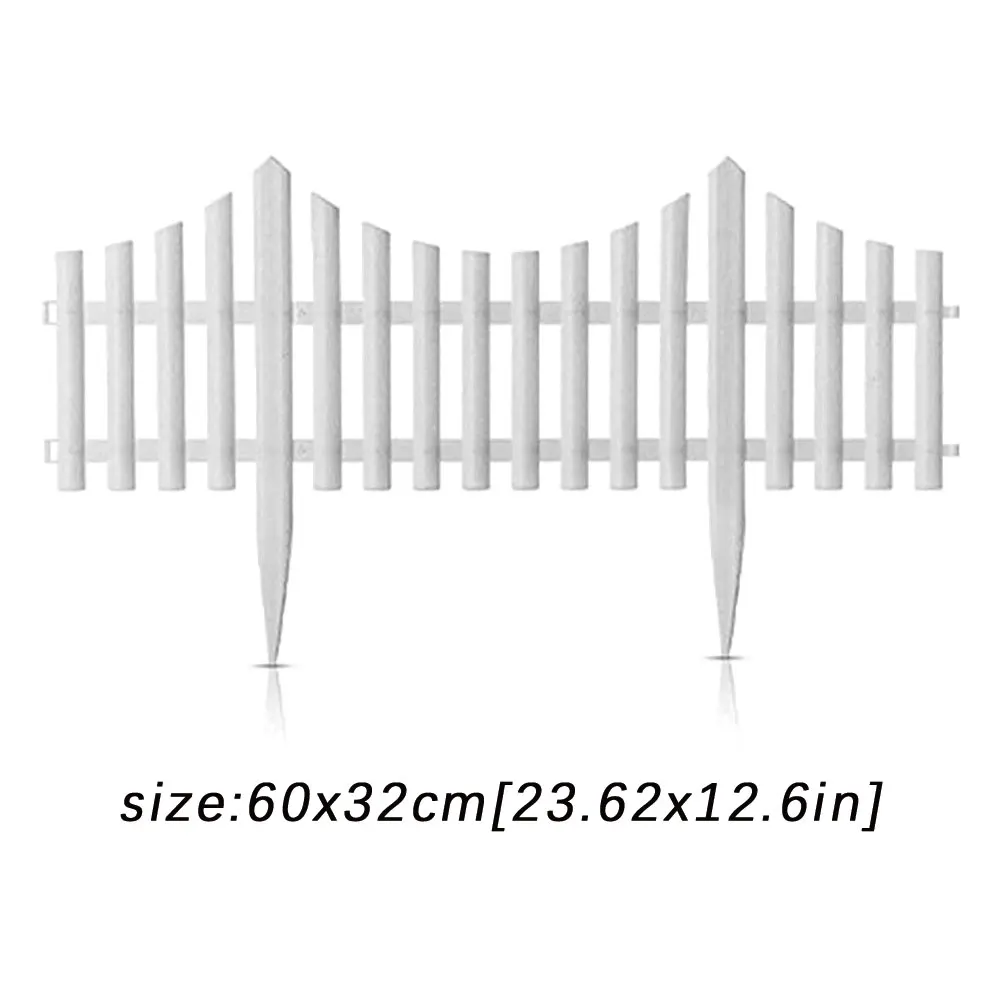 

4PCS 60x32cm Garden Picket Fence Plastic Removable Fence Garden Border Edging Garden Wedding Decor Garden Vegetable Small Fence