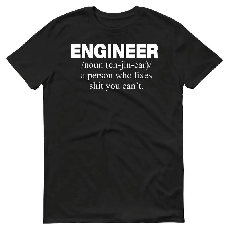 2019 Летний стиль 100% хлопок инженерная работа шутка Мужская забавная футболка