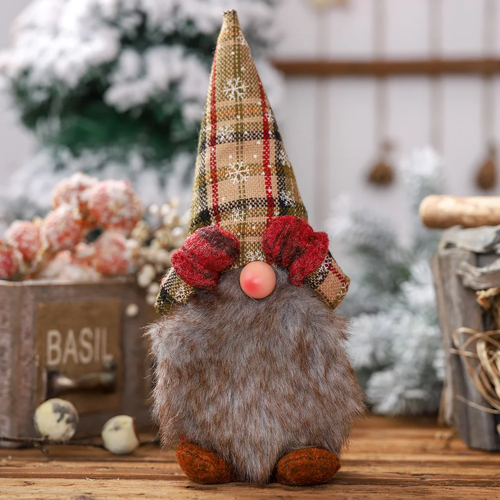 Navidad 2019 новогодние куклы без лица кукла для украшения дома Рождественская