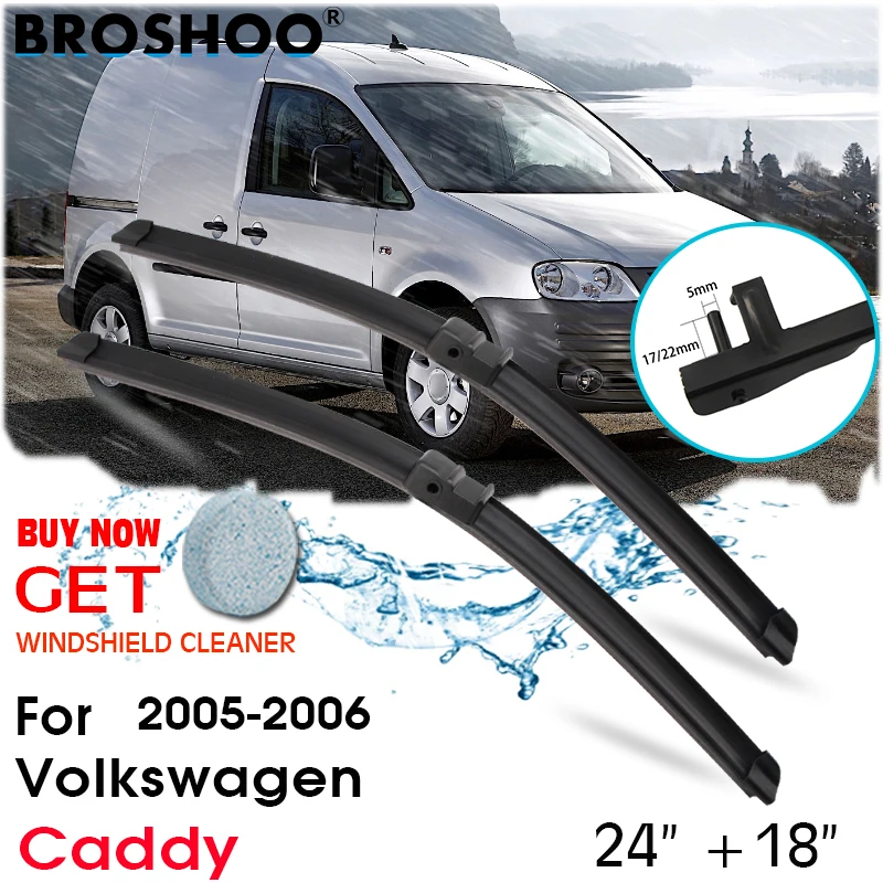 

Car Wiper Blade Front Window Windscreen Windshield Wipers Blades Arm Auto Accessories For Volkswagen Caddy 24"+18" 2005-2006