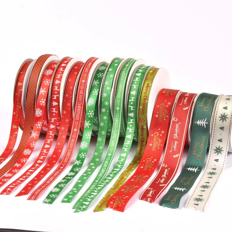 2020 рождественские ленты Корсажная атласная в мелкую клетку поделки виде лося для