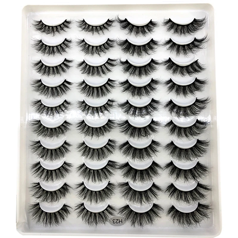 

New 20 pairs 10-25mm 3D Faux Mink Lashes Natural Long False Eyelashes Volume Fake Lashes Makeup Extension Eyelash maquiagem