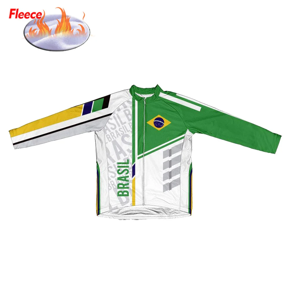 Классическая бразильская Мужская велосипедная Джерси с длинными рукавами