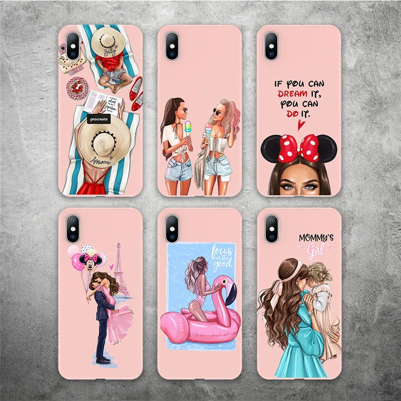 Lovebay для iPhone 6, 6 s, 7, 8 Plus, 11 Pro Max X, XR, XS Max, чехол для телефона с изображением мультяшного жирафа, мягкий ТПУ чехол для королевы, конфет, Парижа, девушки