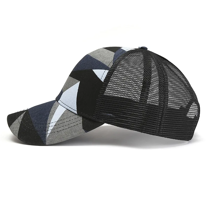 

Caluriri Adult Summer Baseball Cap Breathable Trucker Mesh Cap Men and Women Fashion Geometric Hat Sport Baseball Hat