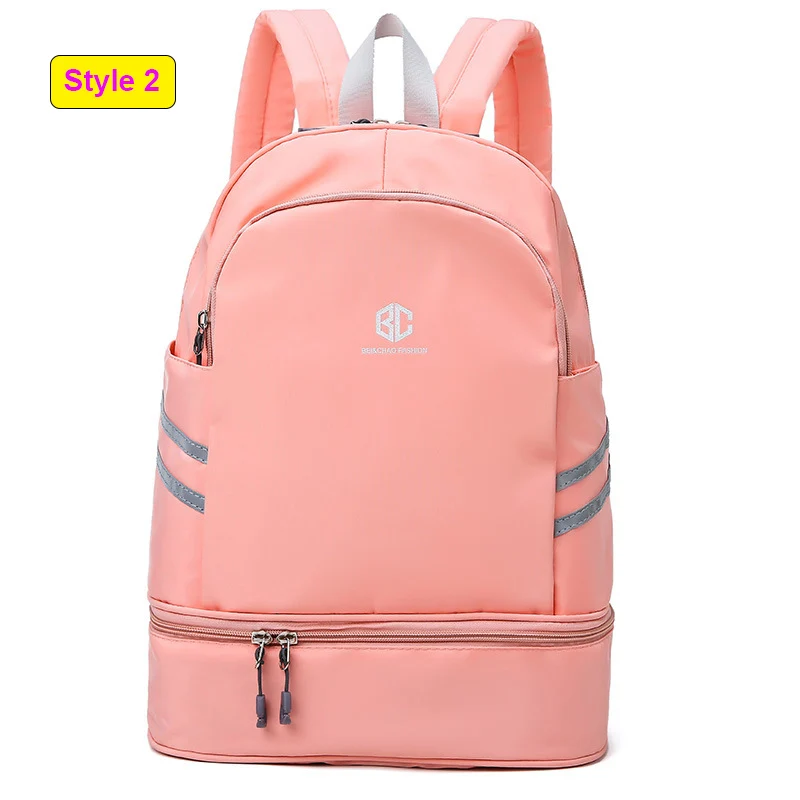 Style 2 Pink Женский рюкзак для путешествий, сумка для фитнеса, сумка для тренировок, сухой и влажный мешок, Gymtas Sac De Sport Mochila, для плавания, XA874WA - Цвет: Style 2 Pink