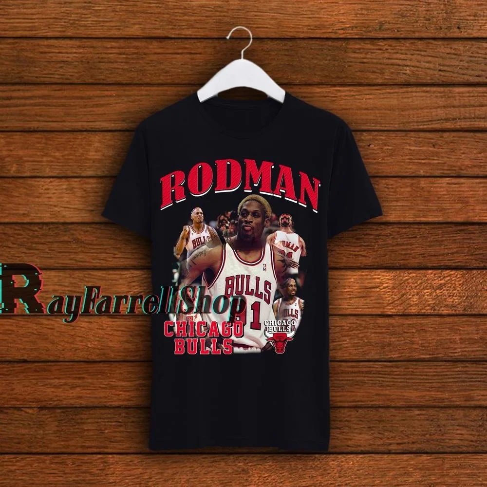 

Dennis Rodman 90s Retro Vintage T Shirt New Casual Black Men Women T Shirt RF114