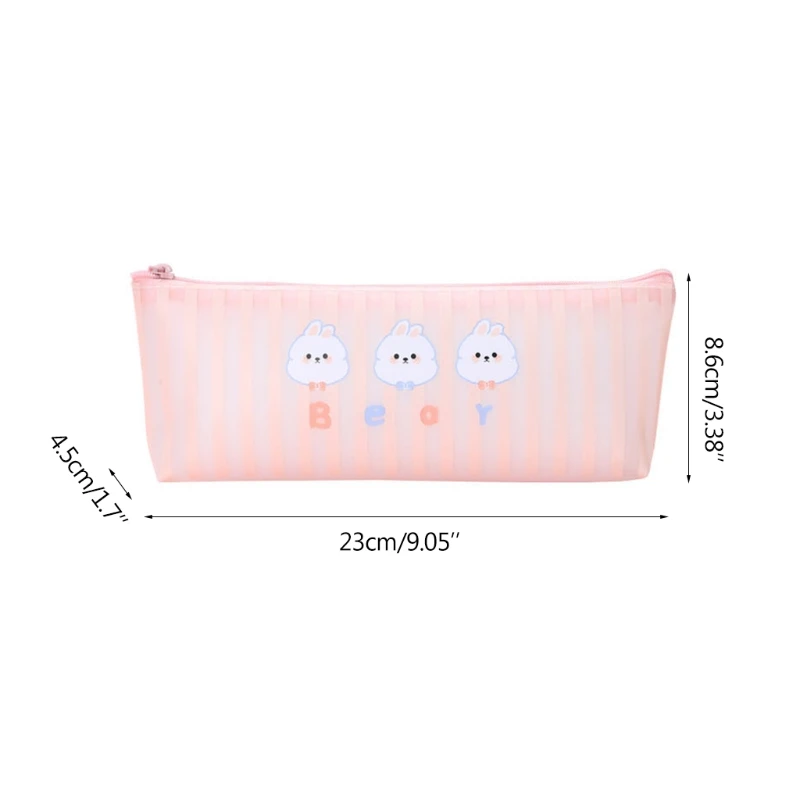 

Large Capacity Pencil Case Soft PU Pencil Bag Storage Pouch Desk Organizer Marker Pen Case Simple Stationery Bag