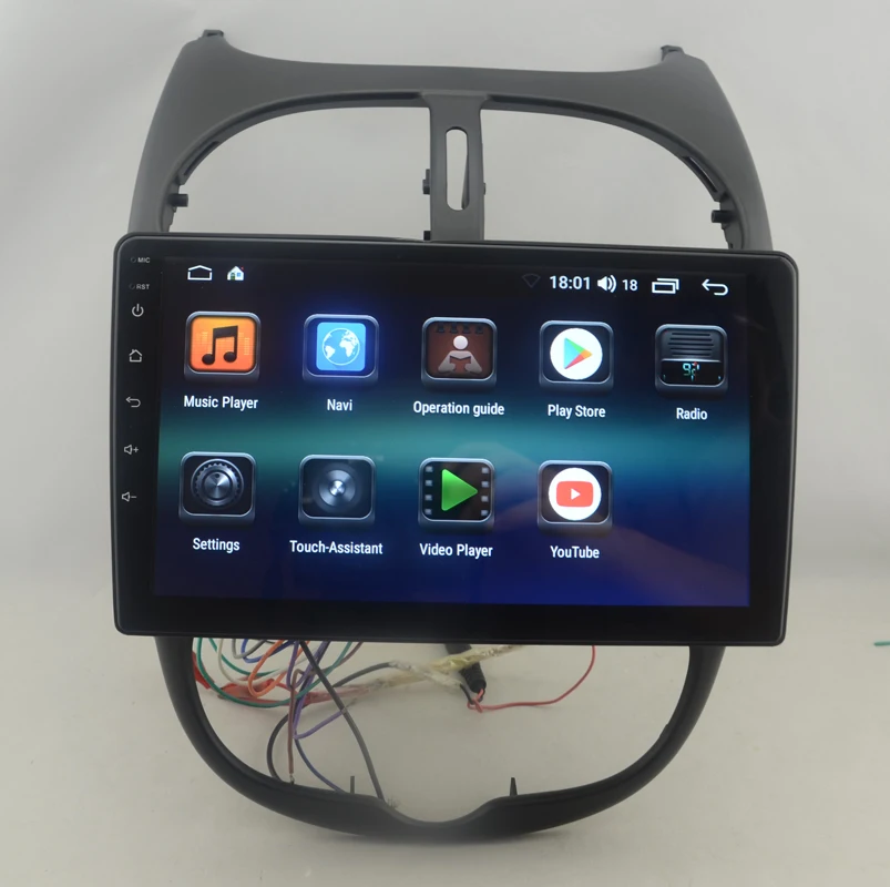 

9" octa core 1280*720 QLED screen Android 10 Car GPS video player Navigation for Peugeot 206 Citroen C2 with 4G/Wifi DSP carplay