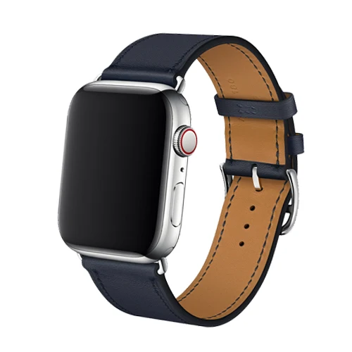 Кожаный ремешок для Apple watch band 4 5 3 44 мм 40 мм ремешок для часов One tour correa 42 мм 38 мм браслет iwatch аксессуары для ремешка - Цвет ремешка: 4-Bleu Indigo