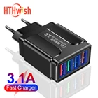 Зарядное устройство с 4 USB-портами, 5 В, 3,1 А