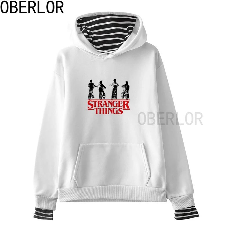 

Sweatshirts Print Funny Harajuku Long Sleeve Hoodies Loose Casual Hip Hop Streetwear Stranger Things 3 Woman's Sweaters