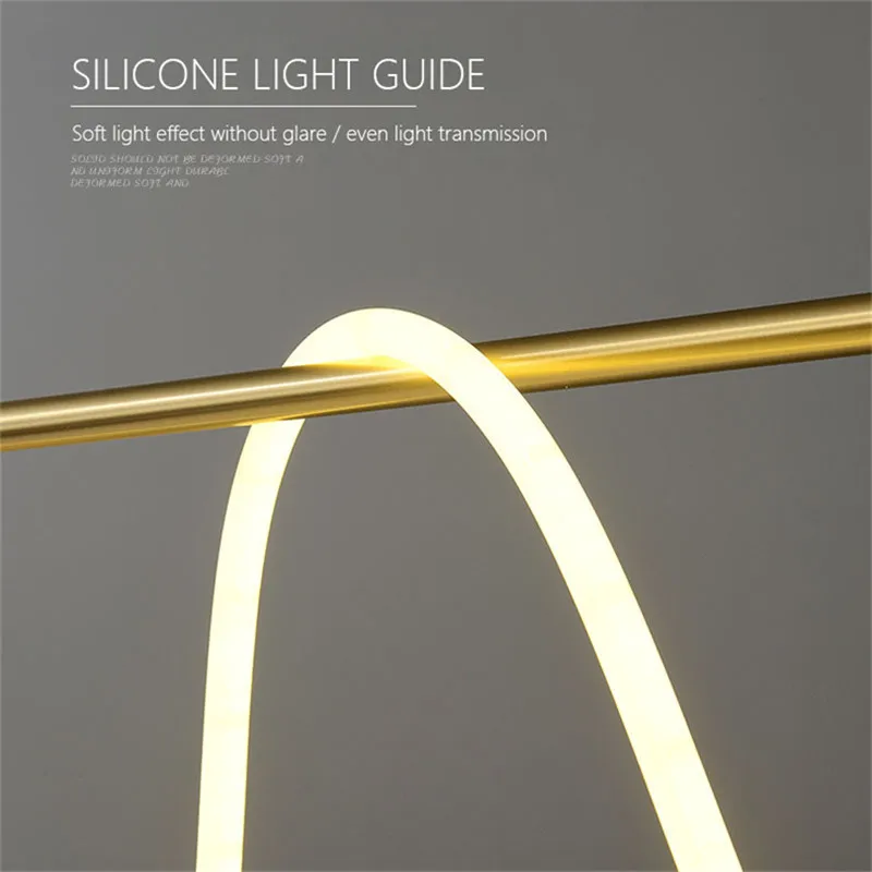 

Modern Industrial Pendant Light Line Hanging Led Ring Chandelier Lamp For Restaurant Loft Living Room Decoration