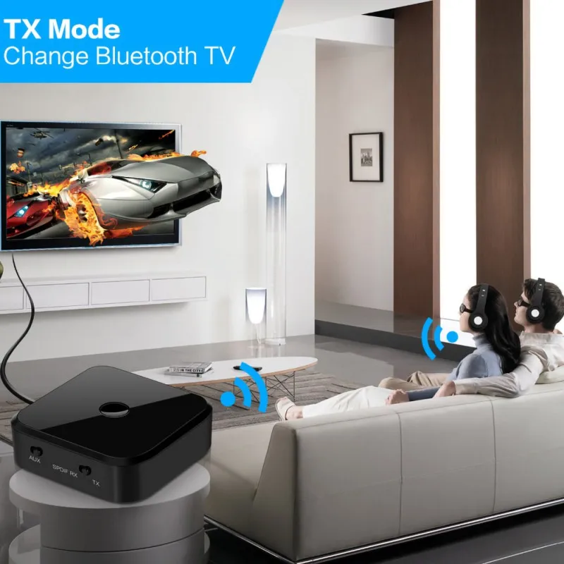 HD Bluetooth 5 0 передатчик приемник беспроводной аудио адаптер 3 мм AUX/SPDIF для ТВ ПК |