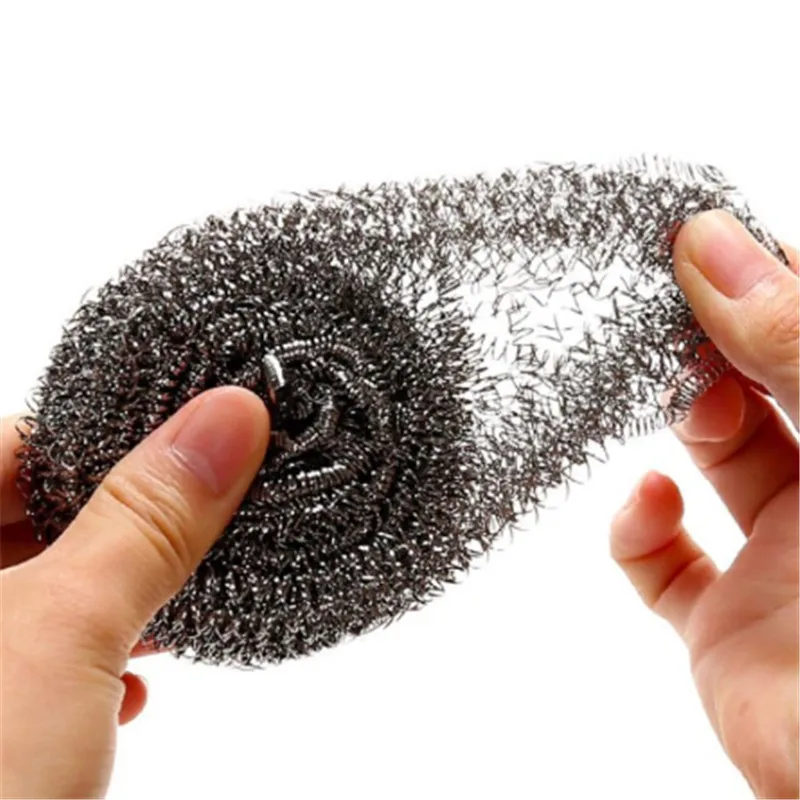 

Stainless Steel Steel Wire Ball Brush Kitchen Brush Pot Bowl Strong Decontamination Oily Cleaning Brush Kitchen Cleaning ToolNS8