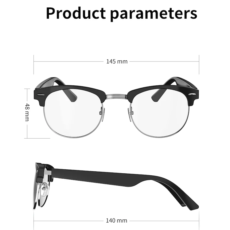 저렴한 새로운 VE20 스마트 아이웨어 안경 무선 블루투스 핸즈프리 통화 음악 오디오 오픈 귀 지능형 남성 또는 여성 선글라스