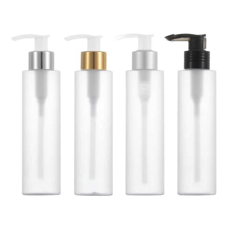 

200ml frosted plastic PET bottle silver gold black press pump serum/lotion/toner/emulsion/foundation anti-UV packing