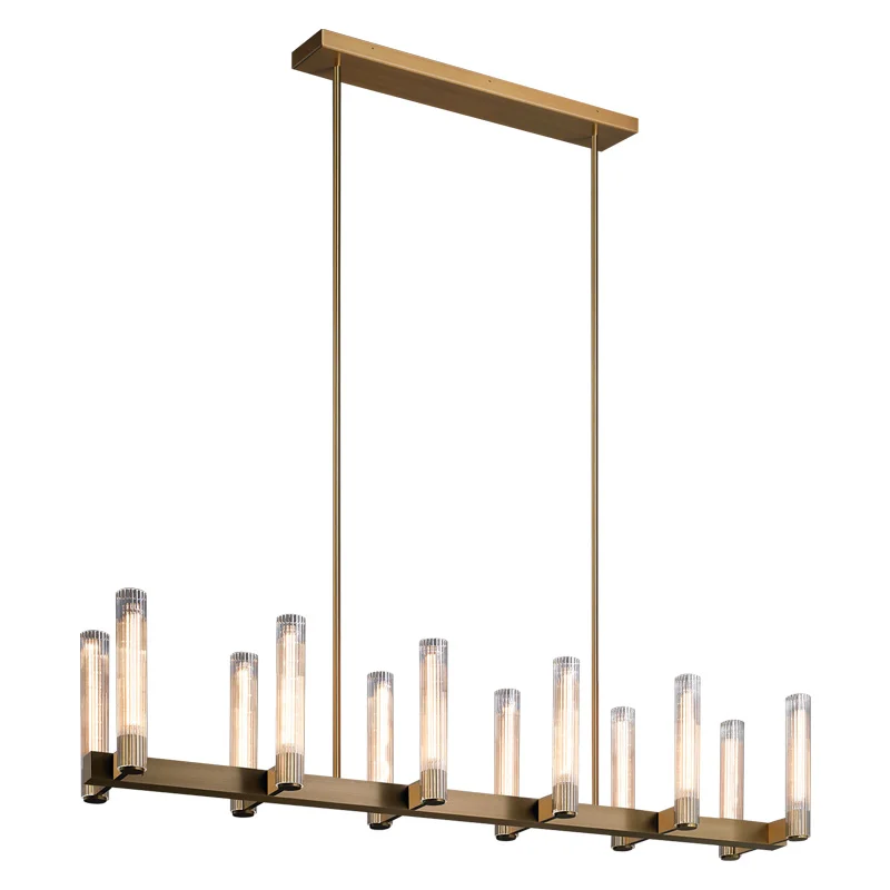 

Постмодернистские светильник роскошная люстра творческий ресторан бар все Медь лампы Villa Простые Длинные люстра