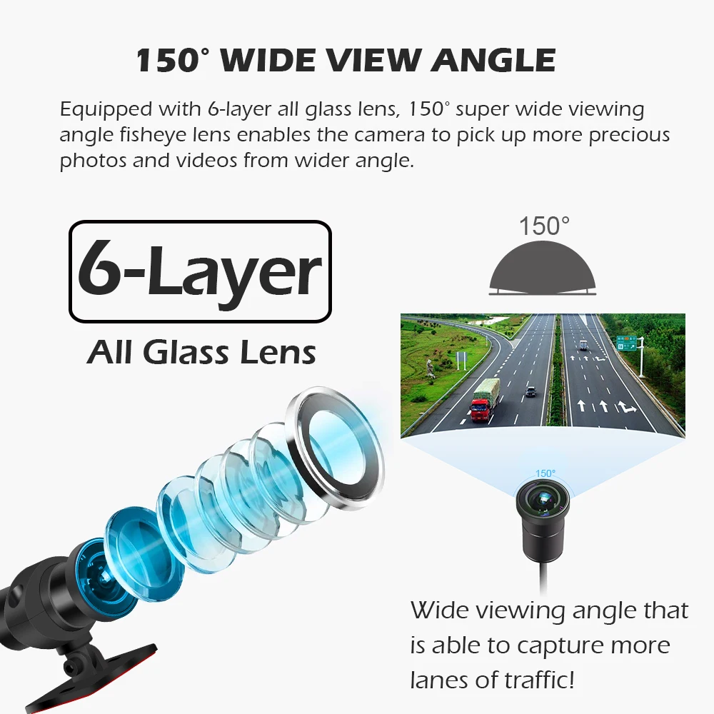 VSYS P6FL всего тела Водонепроницаемый мотоцикл Камера Регистраторы WiFi дуальный 1080P