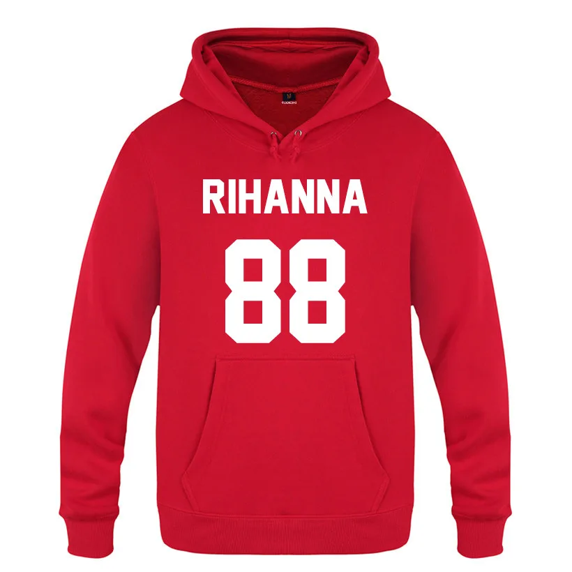 Мужские толстовки с капюшоном Music Rock RIHANNA 88 флисовая мужская кофта-худи принтом
