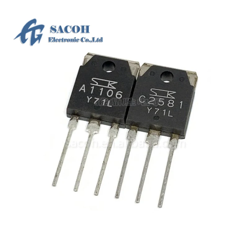 Новинка оригинальный 5 пар (10 шт.) 2SA1106 A1106 + 2SC2581 C2581 или 2SA1105 2SC2580 2SA1104 2SC2579 TO-3P